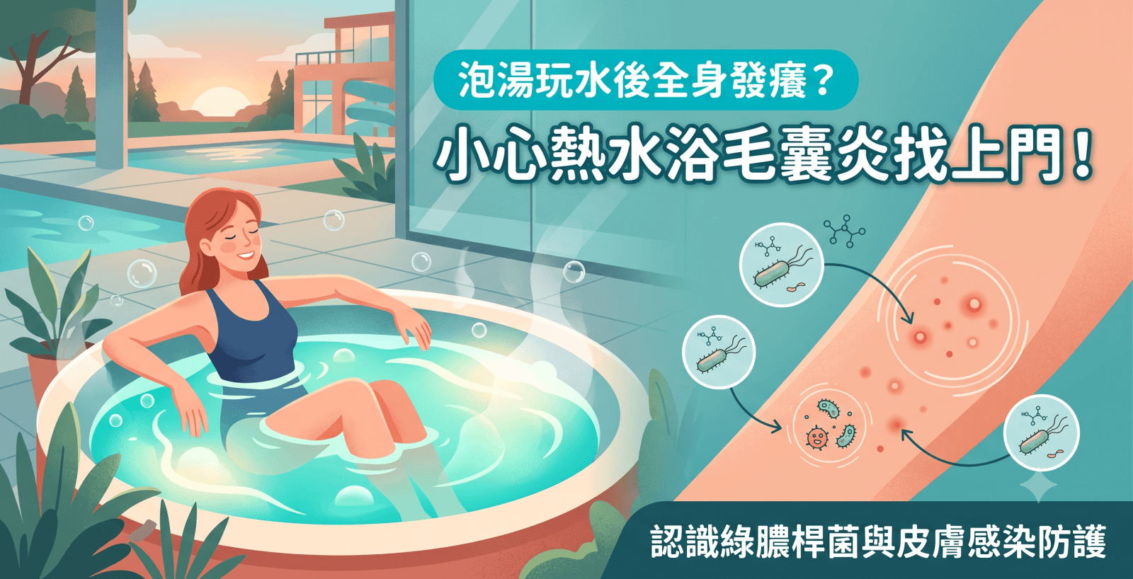 泡湯玩水後全身發癢?小心「熱水浴毛囊炎」找上門! 泡湯玩水後全身發癢?小心「熱水浴毛囊炎」找上門!